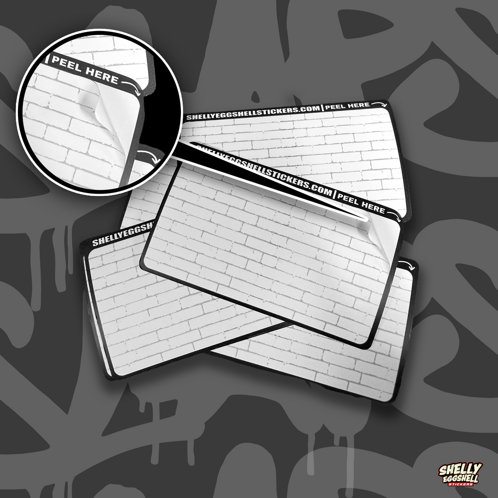 Brick Wall "Easy-Peel" Eggshell Stickers (5x3 in)